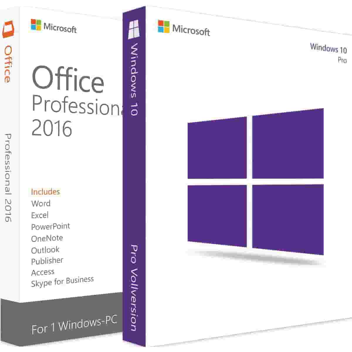 Pachet Licente: Windows 10 Pro + Office Pro Plus 2016 (RETAIL)